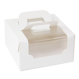 《荷包袋》手提蛋糕盒(鏤空) 4吋S 白-壓紋【10入】_3-2931451