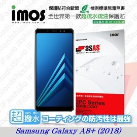 【預購】Samsung GALAXY A8+ (2018) iMOS 3SAS 防潑水 防指紋 疏油疏水 螢幕保護貼【容毅】】
