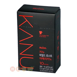 韓國Maxim KANU 美式黑咖啡(輕度烘焙)(1.6gX10)(2024.09.14有效)【韓購網】