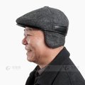 老人帽子男冬季老頭鴨舌帽棉帽冬帽中老年人帽子男士冬天護耳