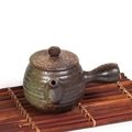 窯變紫砂側把壺 粗陶 陶瓷 普洱泡茶壺 仿古柴燒日式茶壺功夫茶具