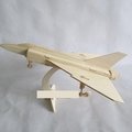 3d拼圖木質木制立體拼圖 智力玩具手工diy拼裝飛機拼圖模型攔截機