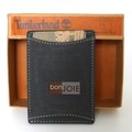 ::bonJOIE:: 美國進口 新款 Timberland 名片夾 (黑色 經典磨砂麂皮)(附原廠盒裝) 卡片夾 悠遊卡夾 證件套 實物拍攝