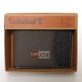 ::bonJOIE:: 美國進口 新款 Timberland 帆布上翻式透明窗皮夾 (棕色)(附原廠盒裝) 三折式 短夾 實物拍攝
