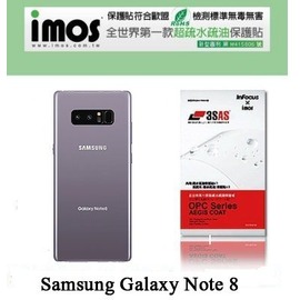 【預購】Samsung Galaxy Note 8 背貼 iMOS 3SAS 防潑水 防指紋 疏油疏水 螢幕保護貼 - 贈鏡頭貼【容毅】