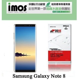 【預購】Samsung Galaxy Note 8 正面 iMOS 3SAS 防潑水 防指紋 疏油疏水 螢幕保護貼【容毅】