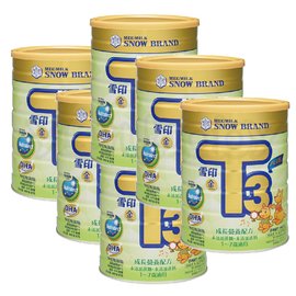 雪印 金T3 PLUS成長營養配方900g (6罐入) 3號幼兒成長 1~7歲適用