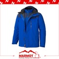 【 marmot 男 bastione 兩件式防水透氣外套《亮海軍藍》】 40320 保暖外套 刷毛內裡 連帽夾克 透氣 防風
