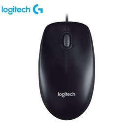 【logitech 羅技】全尺寸有線光學滑鼠/黑色 M100r