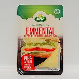 ARLA艾曼塔天然乳酪片150G盒裝，EMMENTAL。100%天然乳酪，丹麥原裝進口，起士起司cheese乳酪 起士