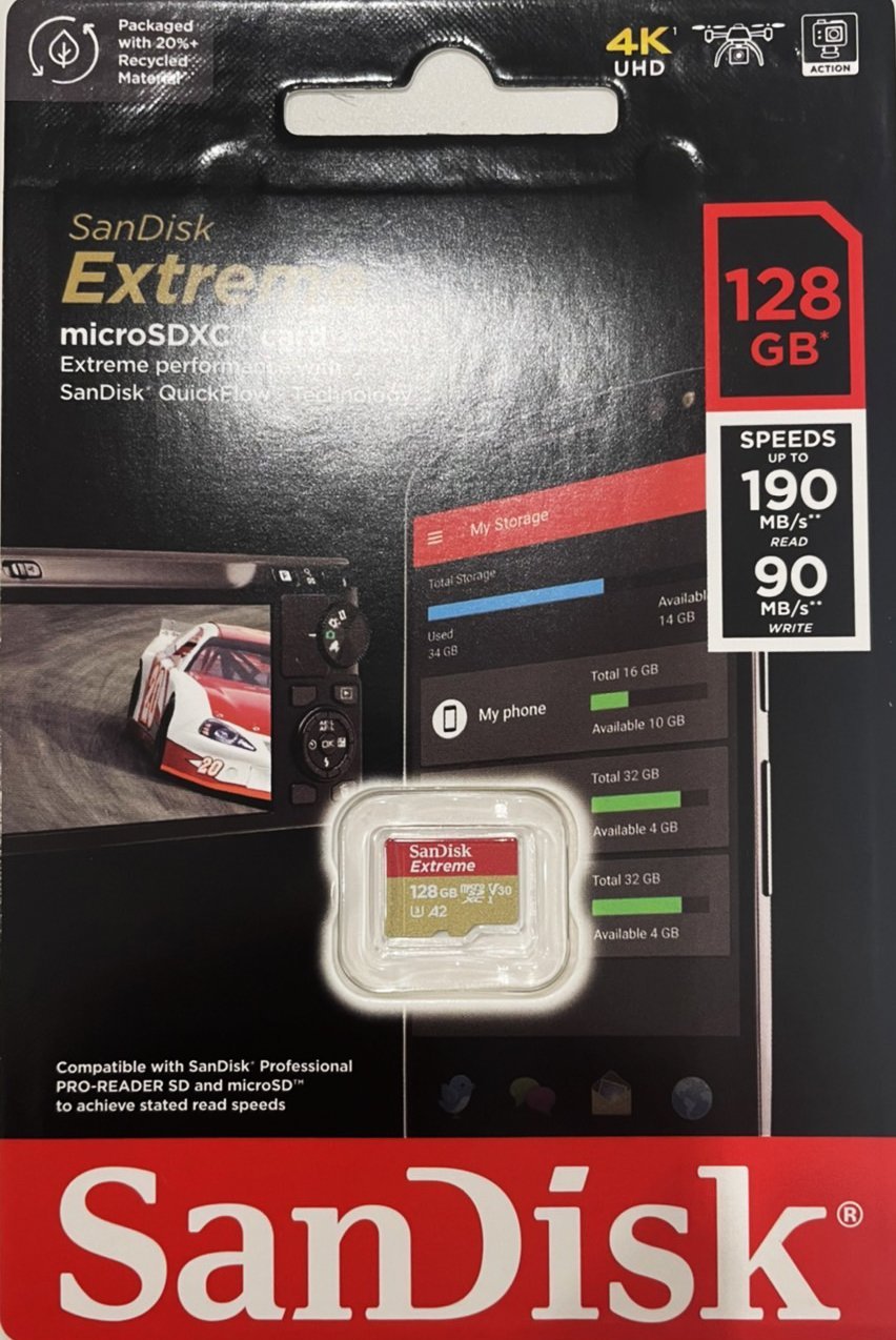 SanDisk 128GB 128G microSD【190MB/s Extreme】microSDXC micro SD