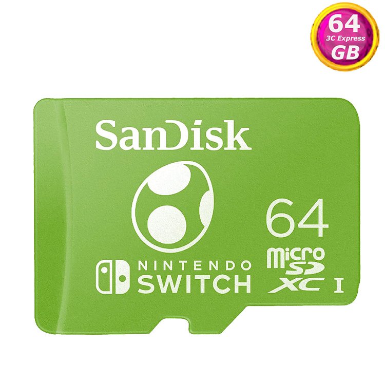 SanDisk 64GB 64G microSDXC【[Nintendo SWITCH】microSD micro TF SD SDXC 100MB/s U3 SDSQXAT-064G 任天堂 記憶卡