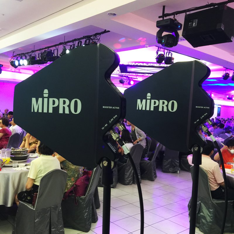 器材出租-MIPRO AT-90W麥克風強波器-寬頻雙功定向對數天線-日租800/片/24h限自取