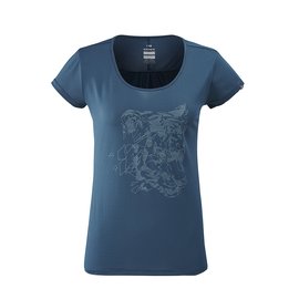 法國【EiDER】 女短袖圓領衫 / 9EIV4224-[藍.紅]