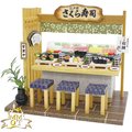 日本DIY模型屋(袖珍屋、娃娃屋)材料包-和風壽司屋#8856