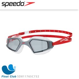 【SPEEDO】成人進階型泳鏡 蛙鏡 游泳蛙鏡 Aquapulse Max 2 熔岩紅 非鏡面 SD811765C732 原價980元