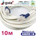 i-gota CAT6A超高速網路多彩線頭傳輸線 十字溝槽網路線 10m-CB1057