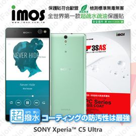 【預購】Sony Xperia C5 Ultra iMOS 3SAS 防潑水 防指紋 疏油疏水 螢幕保護貼【容毅】