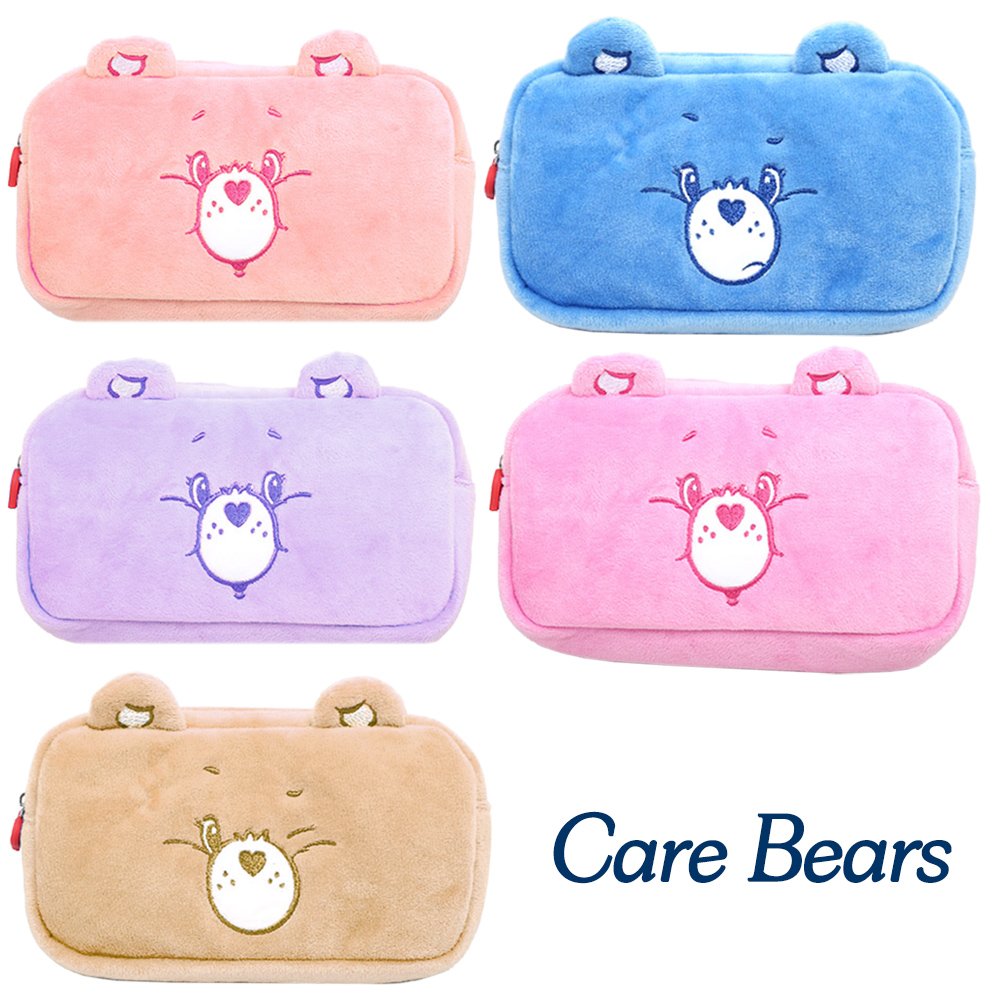 彩虹熊 Care Bears 愛心小熊 長形收納包 筆袋 化妝包