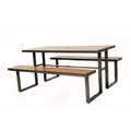 【FU23-3】 塑木野餐桌椅組(咖啡) #S43A17