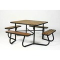 【FU24-2】 塑木方型野餐桌椅組(咖啡) #SB84274