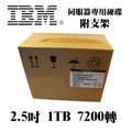 全新盒裝IBM伺服器專用硬碟 81Y9730 81Y9731 1TB 7.2K SATA 2.5吋 X3650M3 M4