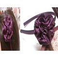 JC飾品批發*層層花朵水鑽紫色髮箍髮圈滿500批價39擺攤跨年耶誕節情人節