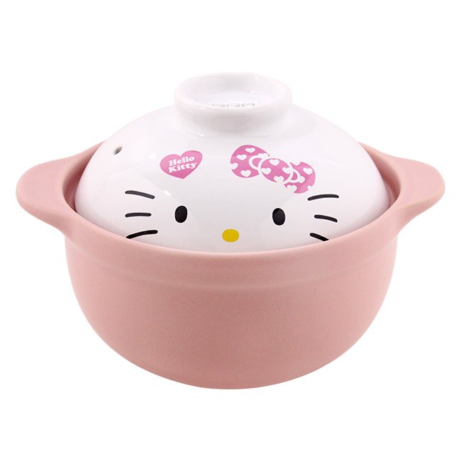 HELLO KITTY 卡哇以耐熱陶鍋1.5L-三麗鷗授權(MF0479)