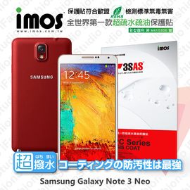 【預購】Samsung GALAXY Note 3 Neo iMOS 3SAS 防潑水 防指紋 疏油疏水 螢幕保護貼【容毅】