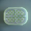 304#不鏽鋼四格餐盒(粉綠色)/環保餐具組