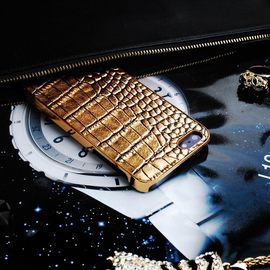 【現貨】韓國 Gold Croco Apple iPhone 5S/5 金漆鱷紋手工真皮保護背蓋【容毅】