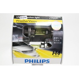 【易油網】PHILIPS Weather Vision 飛利浦金鑽之光 2900K黃金燈泡 H1/ H3/ H4/ H7