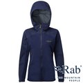 【RAB 英國】女 KINETIC 單件式軟殼防水外套『藍圖』QWF76 雨衣│釣魚外套│夾克│慢跑路跑外套