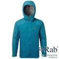 【RAB 英國】男 KINETIC 單件式軟殼防水外套『蔚藍』QWF75 雨衣│釣魚外套│夾克│慢跑路跑外套