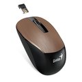 促銷價 / Genius NX-7015 時尚髮絲紋/ 藍光無線滑鼠 ( 銅色 / 玫瑰棕 )加贈電競鼠墊