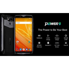 Ulefone Power 5 超大電量13000mAh 電池手機 6+64GB 無線充電 5V5A快充 人臉/指紋辨識