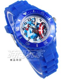 Disney 迪士尼 漫威 日本機芯 流行卡通手錶 兒童手錶 防水手錶 D美國隊長深藍