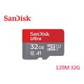 Sandisk Ultra microSD TF 32G 32GB A1 120M C10 相機 手機 記憶卡 無轉卡 SDSQUA4