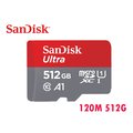 限量促銷 升級150M Sandisk Ultra microSD SDXC TF 512G 512GB A1 120M C10 手機 相機 記憶卡 無轉卡 SDSQUAC