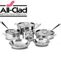 美國 All-Clad D3 STAINLESS 高級 不銹鋼鍋具 10件組 不鏽鋼 平底鍋/炒鍋/煎鍋/湯鍋/燉鍋