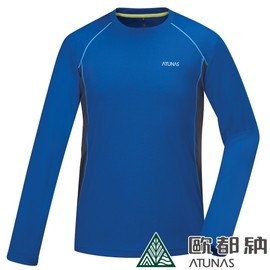 (登山屋)ATUNAS 歐都納男款POLARTEC防曬抗臭長袖T恤A-T1916M藍