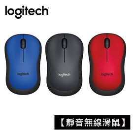 Logitech 羅技 M221靜音無線滑鼠 (黑/藍/紅) 三色任選
