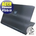 【Ezstick】ACER PT515-51 Carbon黑色立體紋機身貼 (含上蓋貼、鍵盤週圍貼) DIY包膜