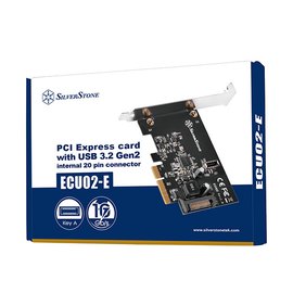 Silverstone 銀欣 ECU02-E 20pin Key-A轉接頭USB 3.2 Gen 2 PCI Express擴充卡