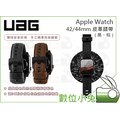 數位小兔【UAG Apple Watch 42/44mm 皮革錶帶 黑/棕】手工皮革 手錶 釦環 質感 兩色 蘋果錶帶 真皮