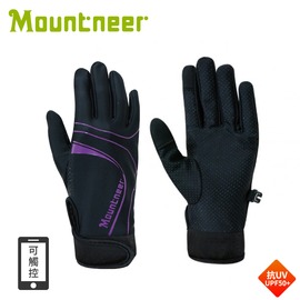 【 Mountneer 山林 抗UV印花觸控手套《紫蘿蘭》】11G03/抗UV/UPF50+/觸控手套/觸控手機/手套/防曬手套/機車族