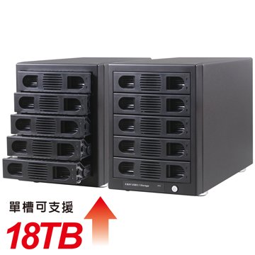 (支援20TB)伽利略 USB3.1 Gen2 五層抽取硬碟外接盒(35D-U315)