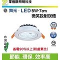 【零極限照明】CNS 舞光 LED 5W 微笑投射崁燈 白殼款 開孔7cm 鋁體散熱 效率高 長壽命 賣場另有燈泡 燈管