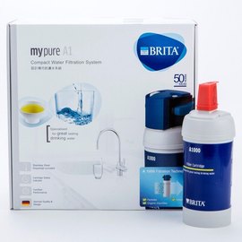 慎康 德國 BRITA mypure A1 長效型廚下型濾水器 +A1000 濾芯(共2芯) 含基本安裝
