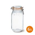 小宅私物【現貨】法國 Le Parfait 玻璃密封罐 經典系列 2L 單箱6入 (含密封圈) 收納罐 玻璃罐 密封罐